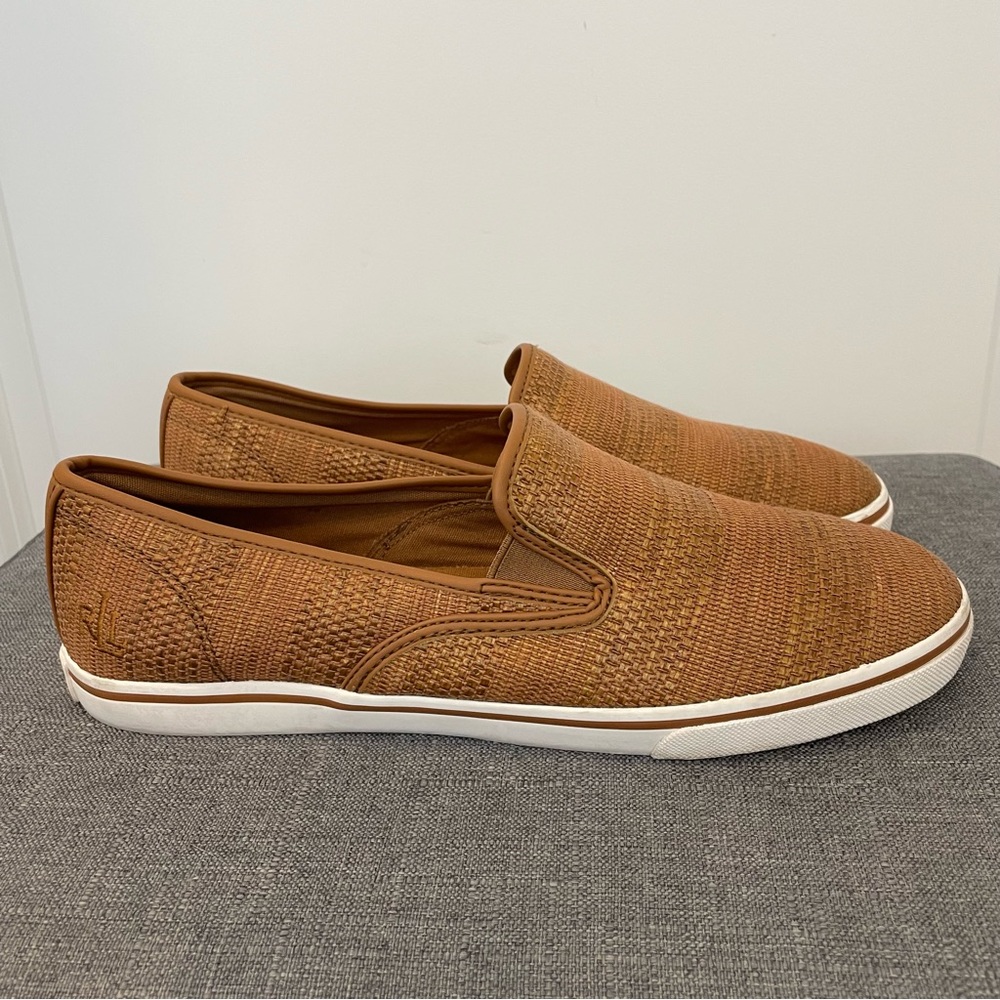RALPH LAUREN Janis Woven Slip On Loafer Flat Sneakers - Tan Size 10 - Picture 2 of 13